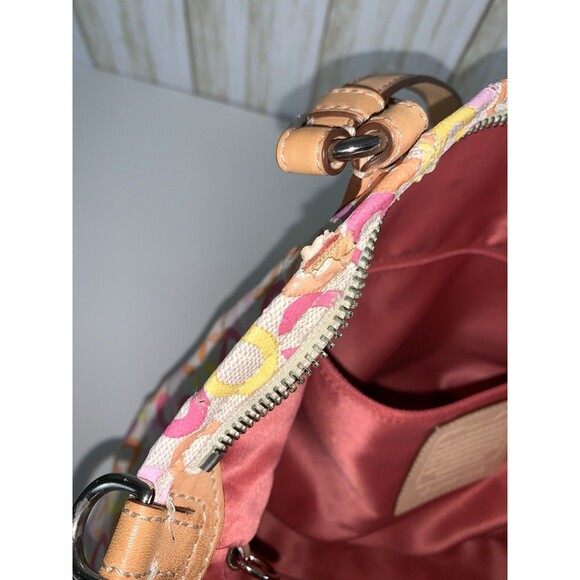 COACH Leah Signature Op Art Muti-color CC Shopper Tote Bag 13142 READ - Picture 8 of 16